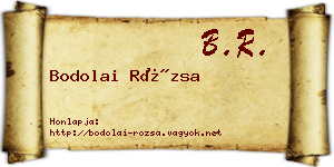 Bodolai Rózsa névjegykártya